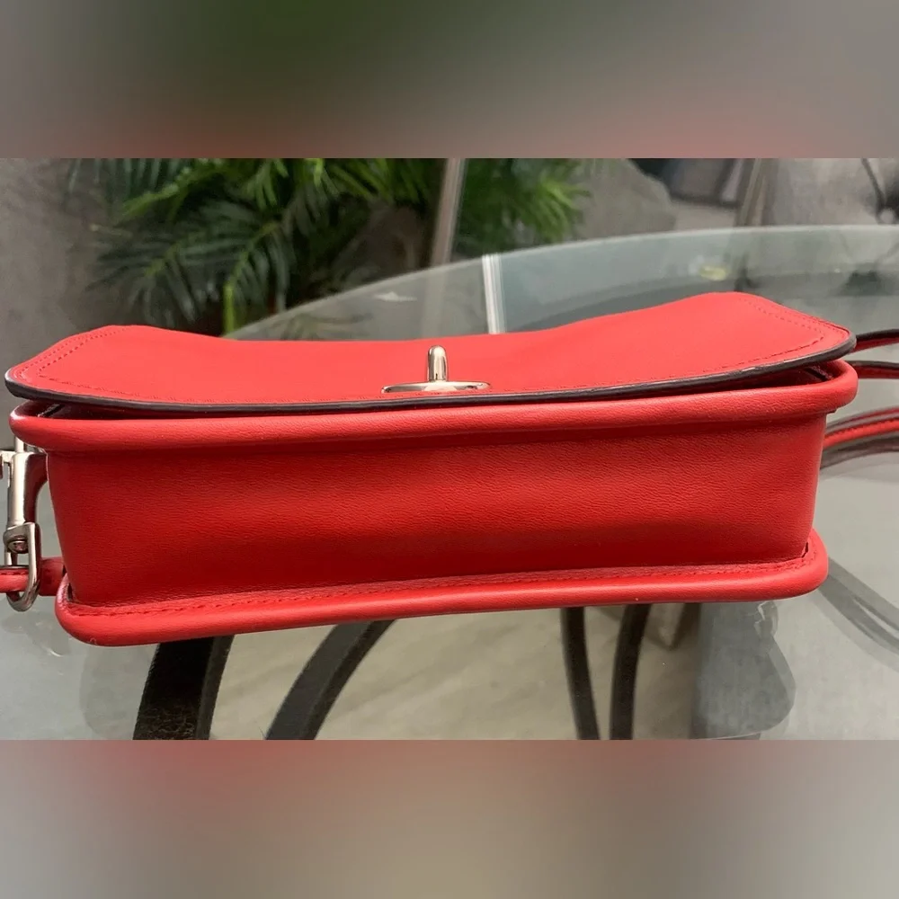 Coach 19914 Red Leather Crossbody Bag - Picture 9 of 10